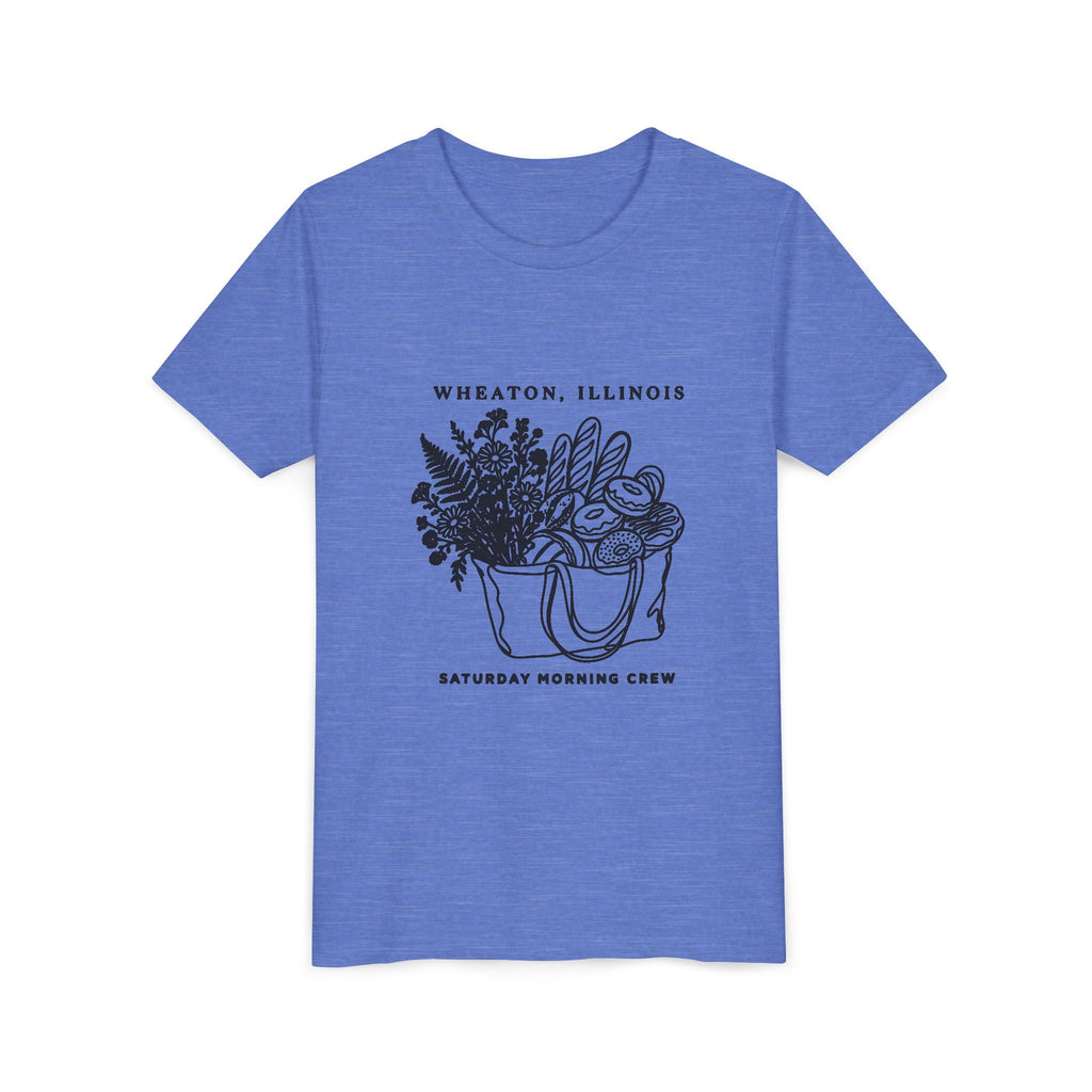 Wheaton, Illinois Youth Tee — “Saturday Morning Crew” Farmers Market Design
