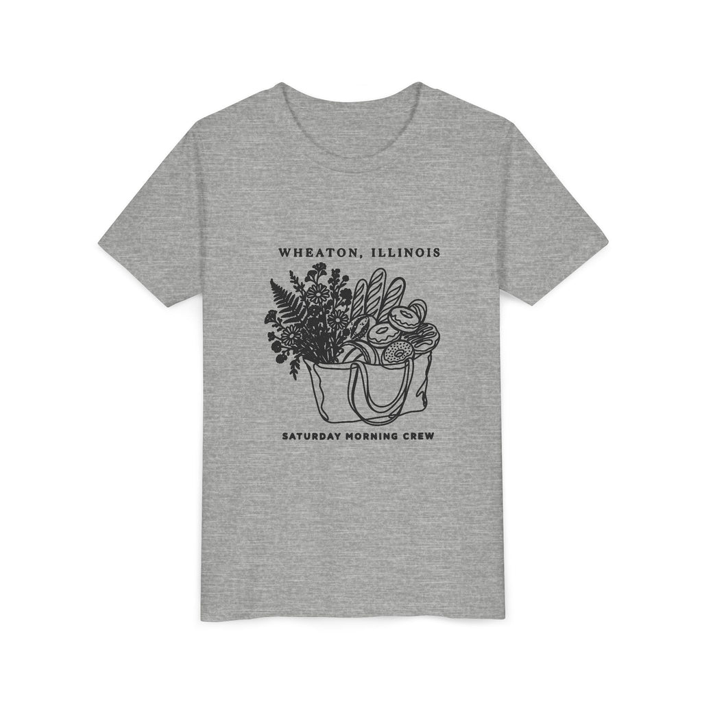 Wheaton, Illinois Youth Tee — “Saturday Morning Crew” Farmers Market Design