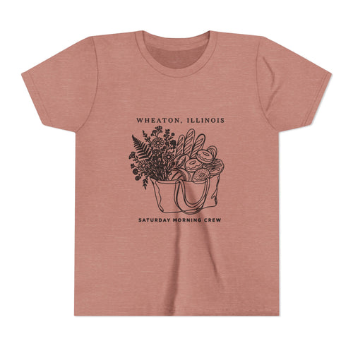 Wheaton, Illinois Youth Tee — “Saturday Morning Crew” Farmers Market Design