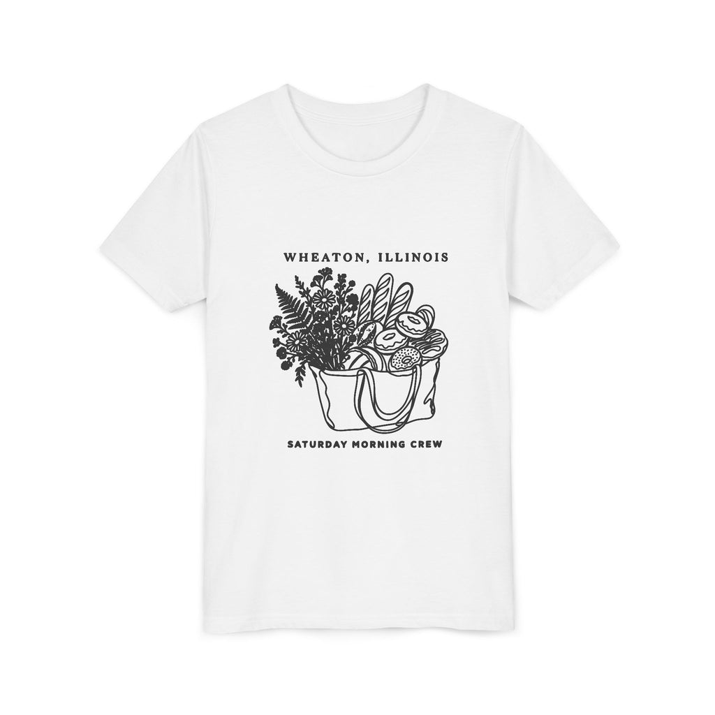 Wheaton, Illinois Youth Tee — “Saturday Morning Crew” Farmers Market Design